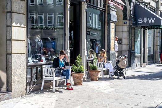 Hamburg (D), Townhall Quartier, La Linia Sand beige.